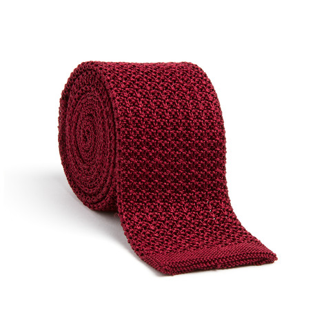 Knit Silk Tie // Red
