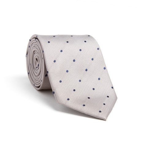 Microdot Silk Tie // Grey