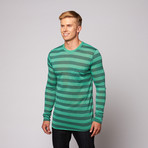 Merge Striped Longsleeve Tee // Mediterranean (L)