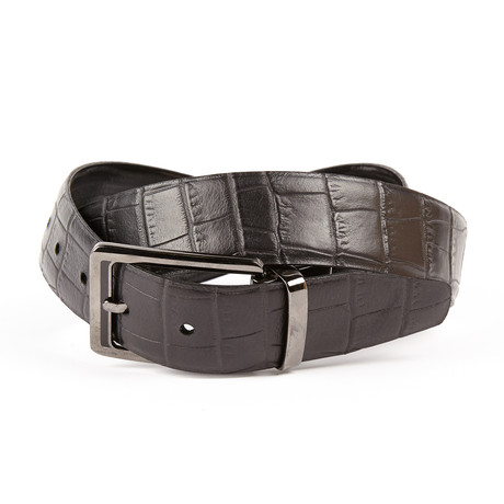 The George Leather Reversible Belt  // Black (Small (32"- 34" Waist))