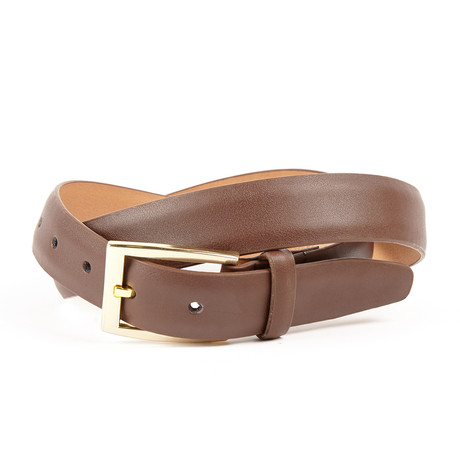 The Keith Formal Leather Suit Belt  // Brown (Small (32"- 34" Waist))