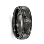 Black Titanium Hammered Band // 7mm (Size 8)