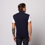 Ribbed Half Zip Vest // Navy (2XL)