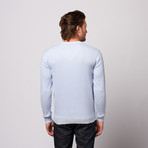 Ribbed V Neck Sweater // Light Blue (L)