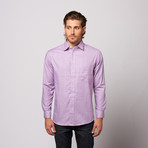 MINE Apparel // Houndstooth Button Up // Purple (M)
