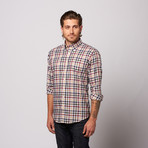 MINE Apparel // Plaid Button Down // Red + Forest (M)