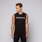 Superstylin' Sleeveless Shirt // Black (Extra Small)