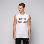 Lost In Love Sleeveless Shirt // White (Extra Small)