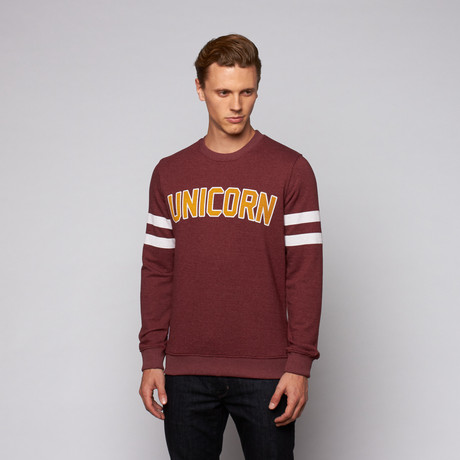 Unicorn Relaxed Fit Sweater // Burgundy (XS)