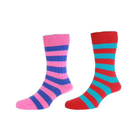 Horizontal Stripe Sock Pack // Set of Two