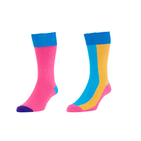 Royal Color Block Sock Pack // Set of Two