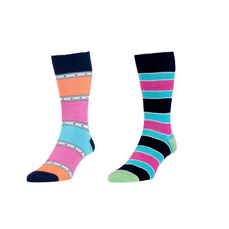 Cleveland + Seattle Stripe Sock Pack // Set of Two