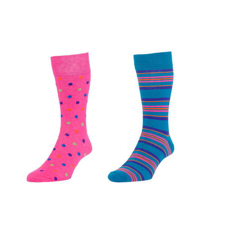 Pisa Spot + Florence Stripe Sock Pack // Set of Two