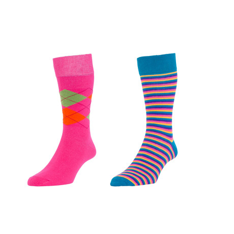 Rome Stripe + Argyle Sock Pack // Set of Two