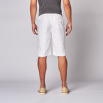 Drawstring Shorts // White (L)