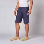 Flat Front Shorts // Navy (XL)