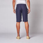 Flat Front Shorts // Navy (XL)