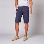 Flat Front Shorts // Navy (S)