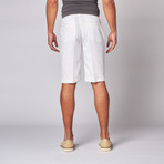 Flat Front Shorts // White (L)