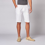 Flat Front Shorts // White (XL)