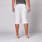 Gauze Drawstring Shorts // White (2XL)