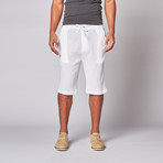 Gauze Drawstring Shorts // White (XL)