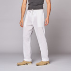 Gauze Drawstring Pants // White (XL)