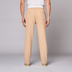 Gauze Drawstring Pants // Khaki (XL)