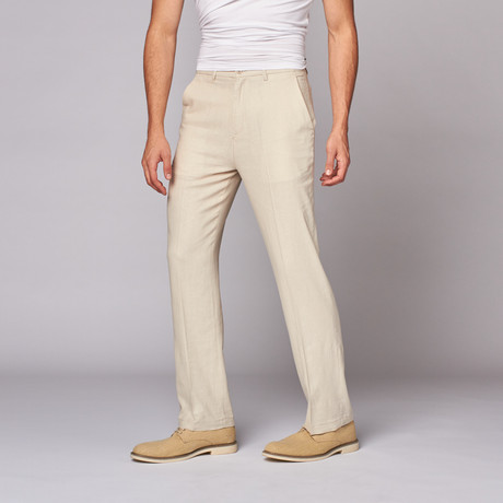 Flat Front Pants // Natural (34WX32L)