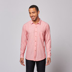 Yarn-Dye Button Up Shirt // Salmon (L)