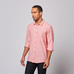 Yarn-Dye Button Up Shirt // Salmon (M)