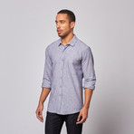 Stripe Long-Sleeve Shirt // Navy (M)