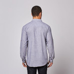 Stripe Long-Sleeve Shirt // Navy (XL)