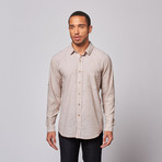 Stripe Long-Sleeve Shirt // Khaki (2XL)