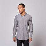 Yarn-Dyed Button Up Shirt // Black (L)