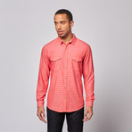 Jacquard Button Up Shirt // Salmon (2XL)