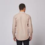 Jacquard Button Up Shirt // Khaki (S)