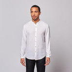 Banded Collar Shirt // White (L)