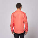 Banded Collar Shirt // Salmon (L)