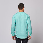 Banded Collar Shirt // Aqua (2XL)