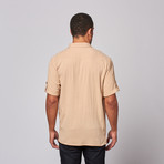 Gauze Button Front Shirt // Khaki (XL)