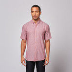 Micro Stripe Button Up Shirt // Salmon (M)