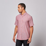 Micro Stripe Button Up Shirt // Salmon (2XL)