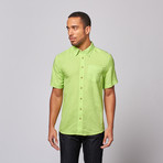 Linen One Pocket Button Up Shirt // Lime (2XL)