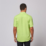 Linen One Pocket Button Up Shirt // Lime (S)