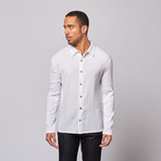 Gauze Long Sleeve Button Front Shirt // White (L)