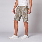 Medium Weight Flat Front Short // Grey Floral (36)