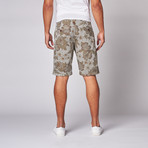 Medium Weight Flat Front Short // Grey Floral (36)