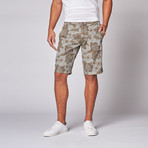 Medium Weight Flat Front Short // Grey Floral (36)