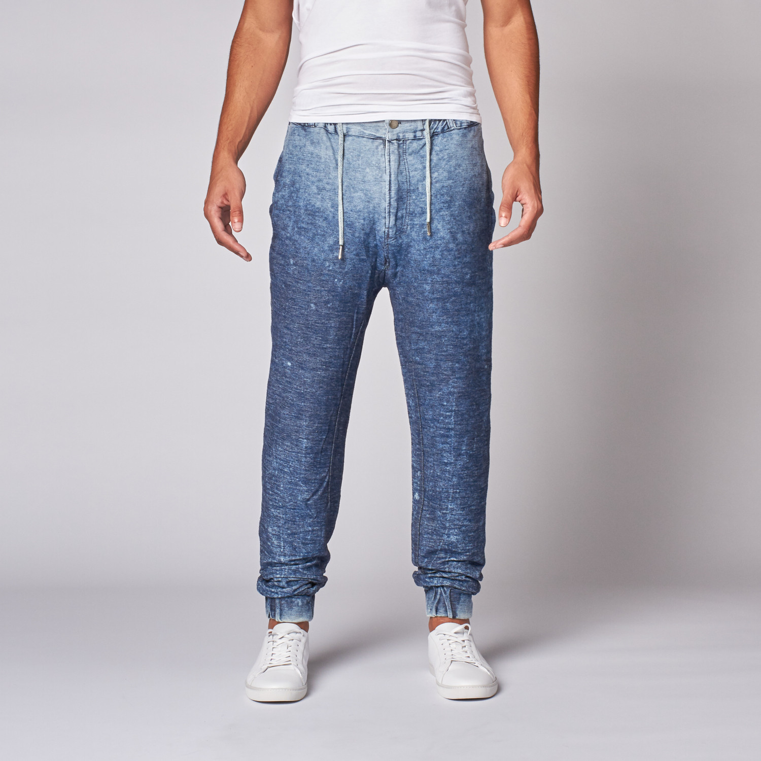 Denim Printed Joggers // Blue (S) - X Ray Jeans - Touch of Modern